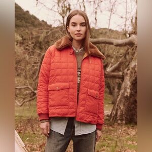 The Reversible Down Logger Puffer in Poppy and Amber